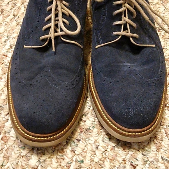 EUC Cole Haan navy suede oxford/derby shoes